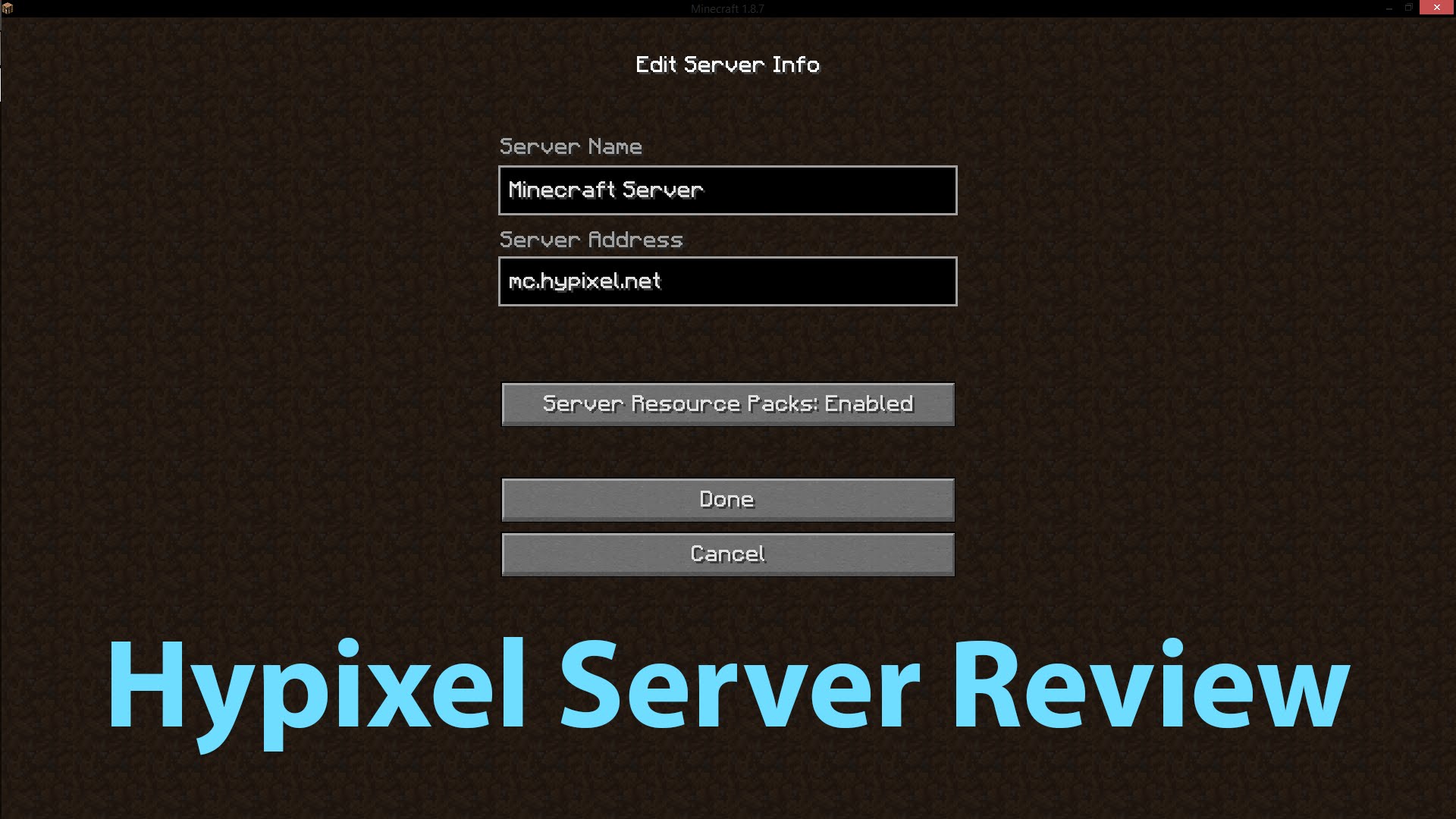 hypixel minecraft server ip